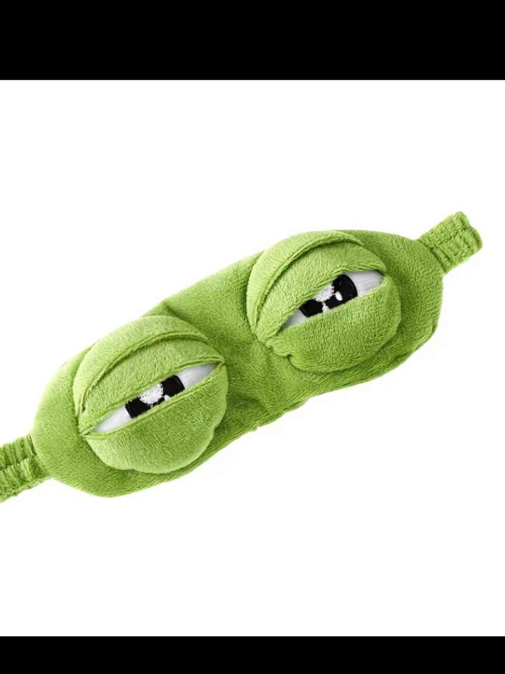 Frog Eye Plush Adjustable Eyelid Sleep Mask New - Picture 4 of 8